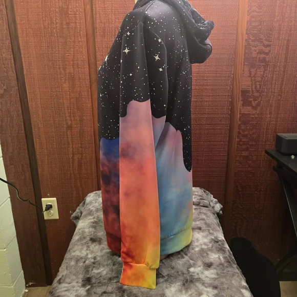 Colorful Drip Hoodie with Galaxy Design - Picture 4 of 6